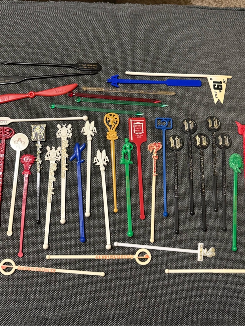 37 vintage swizzle sticks drink stirrers